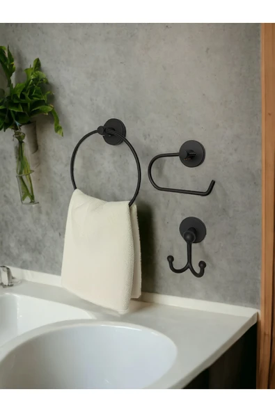 Egem Home Yuvarlak Havluluk Kapaksız Tuvalet Kağıtlığı Bornozluk - Resim 2