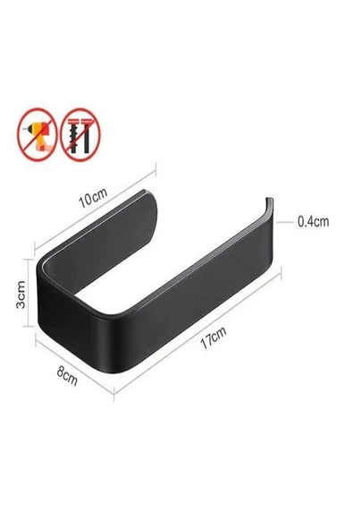 Egem Home Siyah Yapışkanlı Lamalı Tuvalet Kağıtlık Lux Tuvalet Kağıtlık - Resim 3