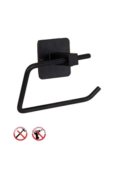 Egem Home Kare Yapışkanlı Açık Tuvalet Kağıtlık Askısı Wc Kağıtlık - Resim 4