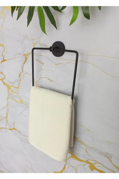 Egem Home Yapışkanlı Banyo Aksesuar Seti 2,li Eko Köşe,kare Havluluk,tuvalet Kağıtlığı, Bornozluk - Resim 2