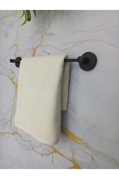 Egem Home Yapışkanlı Banyo Aksesuar Seti, 3 Katlı Eko Şampuanlık Uzun Havluluk, Tuvalet Kağıtlığı, Bornozluk - 2
