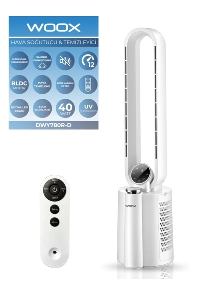 Aktif Karbon Filtreli Zaman Ayarlı Dijital Ekran Hava Temizleyici ve Hava Soğutucu Nemlendirici