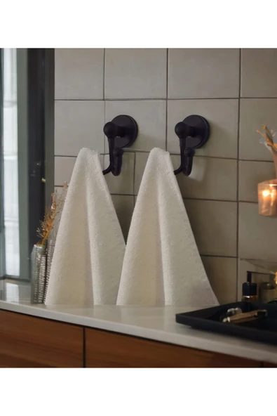 Egem Home Bornozluk, Havlu Askısı 2'li - Mat Siyah - Resim 2