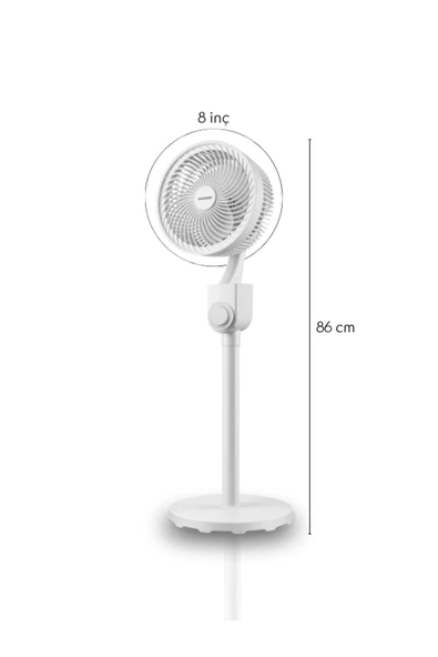 8 Inch Otomatik Sağ Sol Salinimli 86 Cm Vantilatör - 2