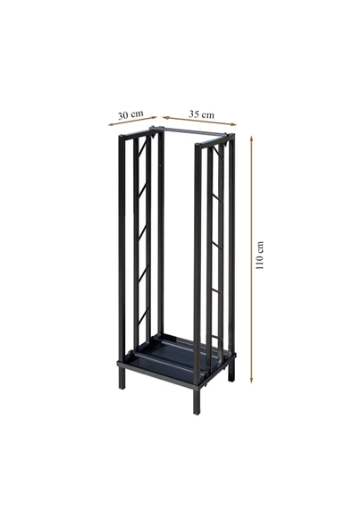 RMD SHOP Dekoratif Metal Şömine Ve Soba Yanı Odunluk - 3