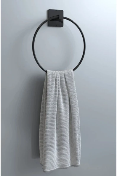 Egem Home Yapışkanlı ve Vidalı Yuvarlak Havluluk Havlu Askısı ve Tuvalet Wc Kağıtlık Pratik Banyo 2'li Set - Resim 2