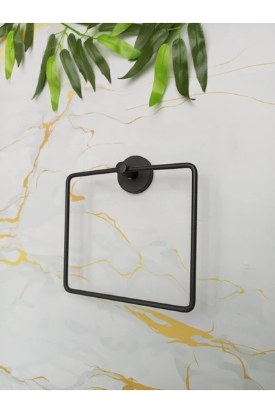 Egem Home Yapışkanlı Banyo Aksesuar Seti 3 Katlı Banyo Rafı,kare Havluluk,tuvalet Kağıtlığı, Bornozluk - Resim 4