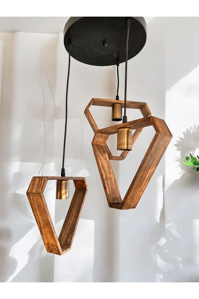 RMD SHOP Luna Ahşap Sarkıt Avize - 2