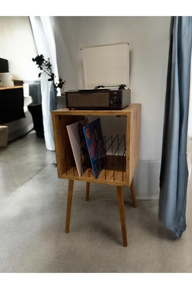 RMD SHOP Riva Plak,Pikap ve Gramofon Sehpası Atlantik Çam - 3