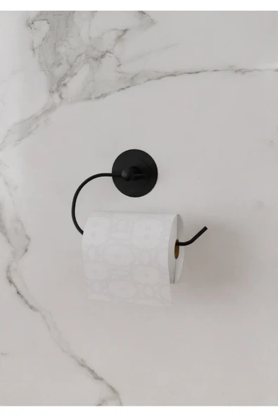 Egem Home Güçlü Yapışkanlı Garantili Siyah Tuvalet Kağıtlık Wc Askılık ürün görseli