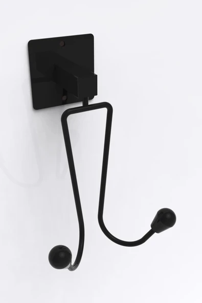 Egem Home Yapışkanlı Siyah 7'li Banyo Seti Uzun Havluluk Rulo Havluluk Tuvalet Kağıtlık - Resim 2