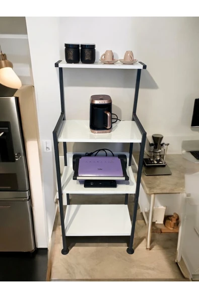RMD SHOP Oscar Mutfak Standı Kahve Köşesi Mikrodalga Fırın Rafı - 6