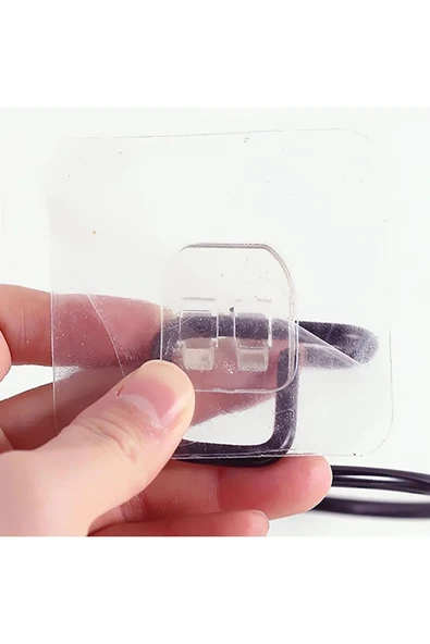 Egem Home Yapışkanlı Güçlü Siyah Fön Makinesi Askısı Saç Kurutma Makinesi Askısı - Resim 4