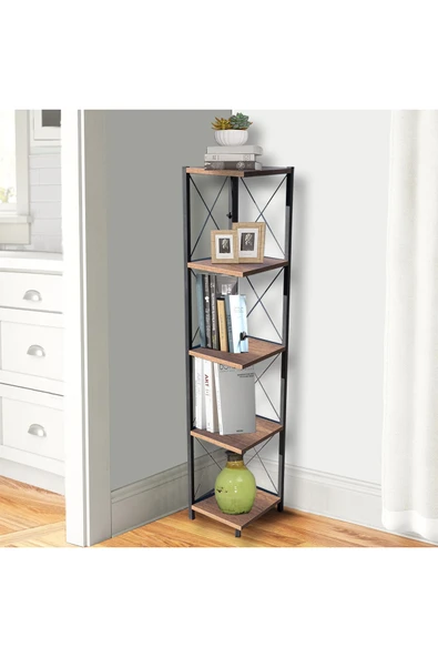 RMD SHOP Köşe Kitaplık Ve Aksesuar Rafı Metal Ayaklı ürün görseli