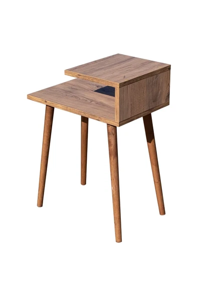 RMD SHOP Ax Ahşap Ayaklı Çok Amaçlı Yan Sehpa Atlantik Çam - Resim 3