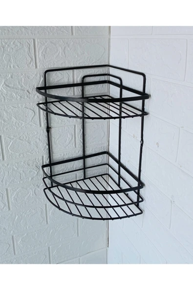 Egem Home Yapışkanlı 2 Katlı Köşelik Uzun Havluluk Kapaklı Tuvalet Kağıtlık Bornoz Askısı Seti - Resim 2