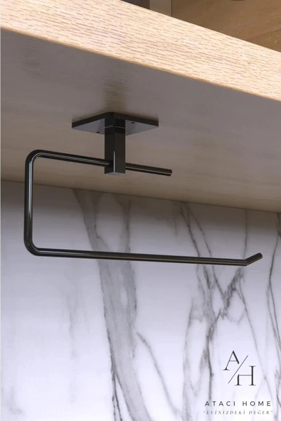 Egem Home Paslanmaz 1.Kalite Kağıt Rulo Havluluk Peçetelik Yapışkanlı Tasarım Askı ürün görseli