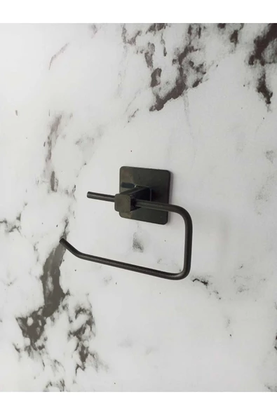 Egem Home Yapışkanlı Siyah Kare Açık Tuvalet Kağıtlık Wc Kağıtlık - Resim 4