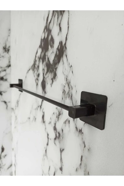 Egem Home Yapışkanlı Siyah Kare Uzun Havluluk - Resim 4