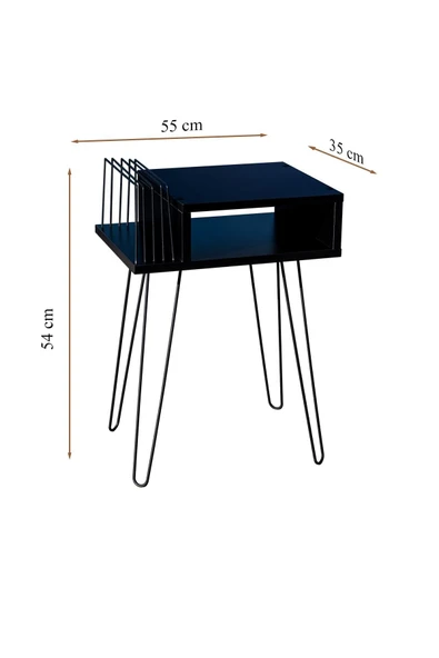 RMD SHOP Plak ve Pikap Sehpası Metal Ayaklı - 2