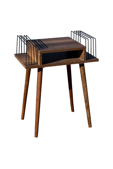 RMD SHOP Plak Ve Pikap Sehpası 2 Li Barok Ahşap Ayaklı - Resim 3