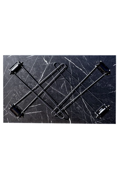 RMD SHOP Royal Katlanır Metal Ayaklı Orta Sehpa (royal Mermer) - 6
