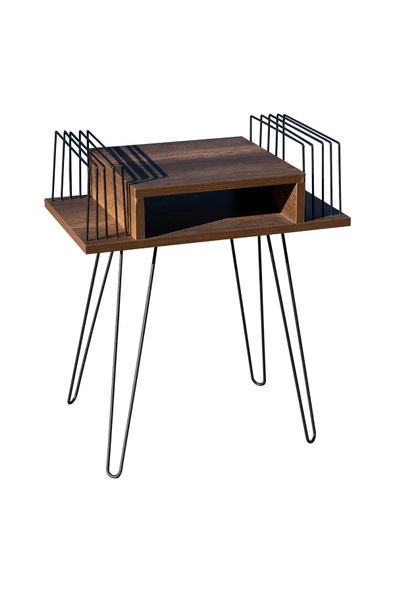 RMD SHOP Dekoratif Plak Ve Pikap Sehpası 2 Li Metal Ayaklı Barok - Resim 6