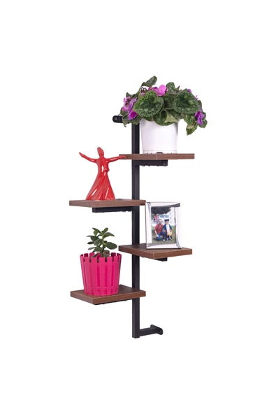 RMD SHOP Dekoratif Köşe Duvar Rafı Metal - Resim 2