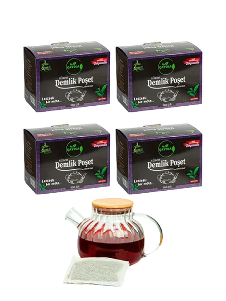Çayola Süzen Demlik Poşet Bergamutlu Premium Çay 500 Gr X 4 Adet