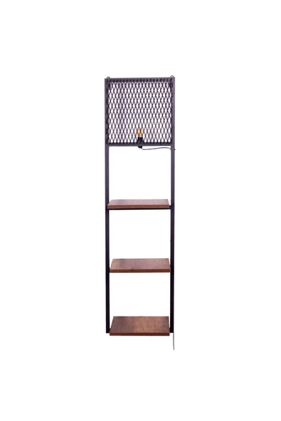 RMD SHOP Kitaplıklı Aplik Duvar Rafı Ve Lambader - 3