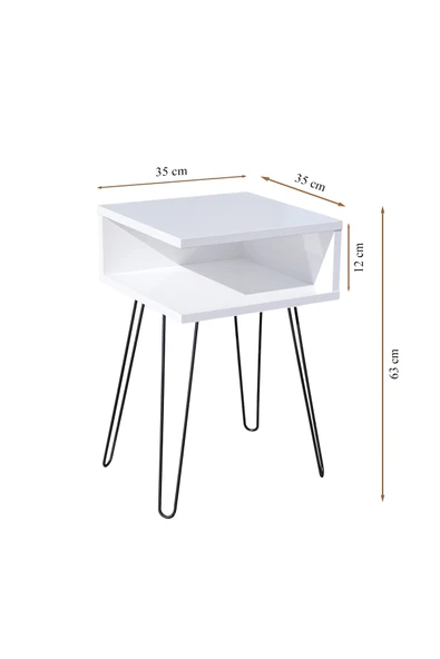 RMD SHOP Metal Ayaklı Yan Sehpa (köşe Sehpa) - 2