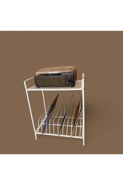 RMD SHOP Iron Plak Ve Pikap Sehpası Beyaz - 2