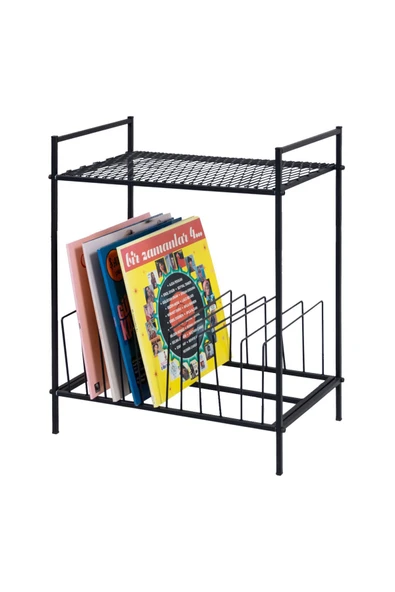 RMD SHOP Iron Plak Ve Pikap Sehpası Siyah - Resim 3