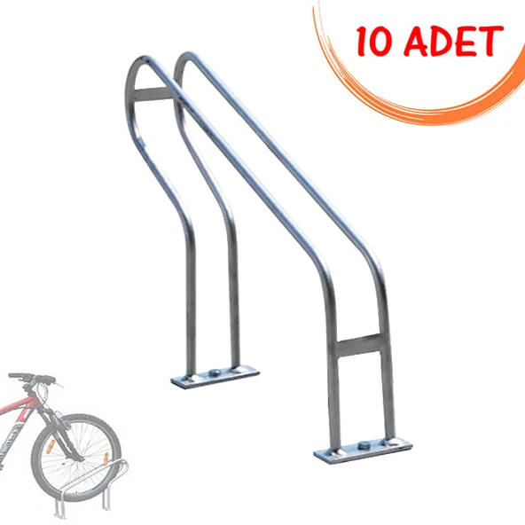 Bisiklet Park Alanları Bisiklet Parkı Tekli Bisiklet Park Yeri Alanı Demiri 10 Adet Sarı - 1