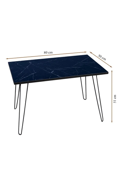 RMD SHOP Royal Katlanır Metal Ayaklı Orta Sehpa (royal Mermer) - 3