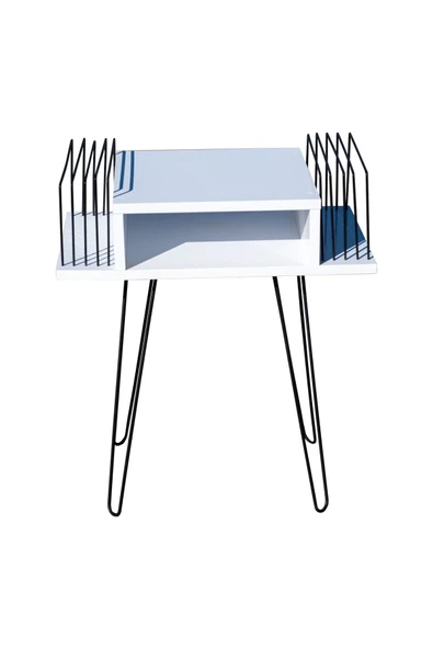 RMD SHOP Dekoratif Plak Ve Pikap Sehpası Metal Ayaklı - 4