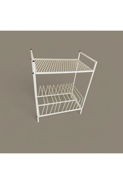 RMD SHOP Iron Plak Ve Pikap Sehpası Beyaz - 4