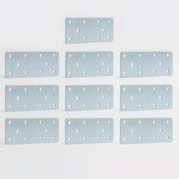 Mobilya Dolap Duvar Sabitleme 10 ADET Metal Köşebent Düz Gönye 40x100 mm Bağlantı Aparatı - Resim 5