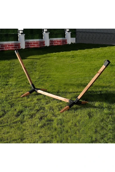 RMD SHOP Metal Ayaklı Ahşap Hamak Ayağı Kayın Gürgen