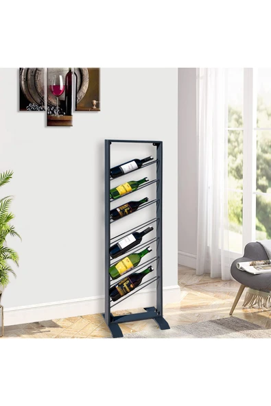 RMD SHOP Metal Şaraplık Rafı, 7 Li Şaraplık - 1