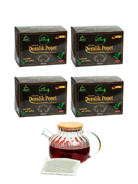 Çayola Süzen Demlik Poşet Premium Siyah Çay 500 Gr X 4 Adet
