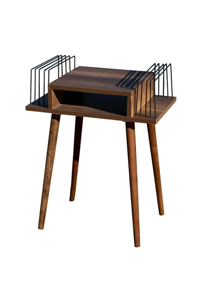 RMD SHOP Plak Ve Pikap Sehpası 2 Li Barok Ahşap Ayaklı - Resim 4