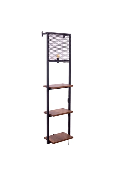 RMD SHOP Kitaplıklı Aplik Duvar Rafı Ve Lambader - 2