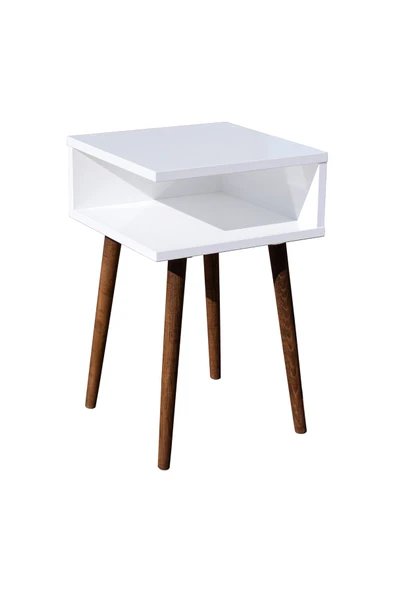 RMD SHOP Eymen Ahşap Ayaklı Yan Sehpa (köşe Sehpa) - 3
