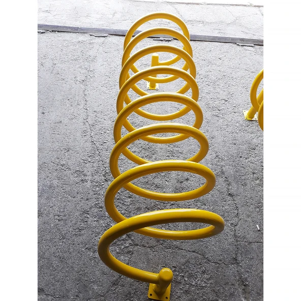 10 lu Bisiklet Park Yeri Bisiklet Parkı Park Alanı Demiri İmalatı Üretimi 10'lu 150x50x70 cm Sarı - 5