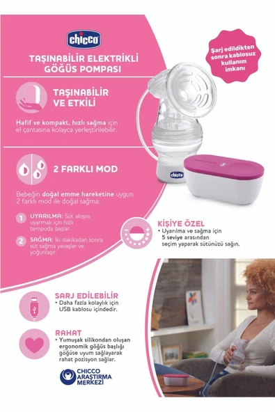 Taşınabilir Elektrikli Göğüs Pompası - 2