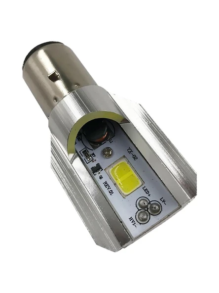 Motosiklet BA20D Dc 12-60 V 12 W 6500K Cob LED Uzun / Kısa Işık Far Ampul Beyaz (Bosch Tipi) ürün görseli