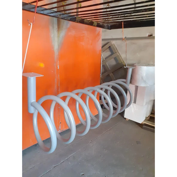 Bisiklet Parkı 10'lu Bisiklet Park Yeri Bisiklet Park Alanı Demiri İmalatı 10'lu 150x50x70 cm Gri - 3