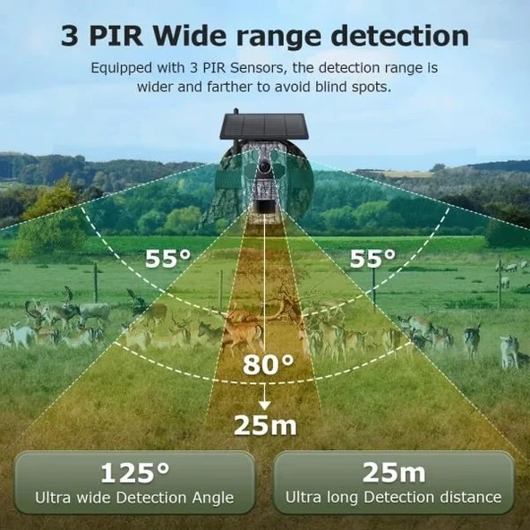 AVENIR 3MP SOLAR AV-S443H GPS BLACK LIGHT 4G FOTOKAPAN - Resim 5