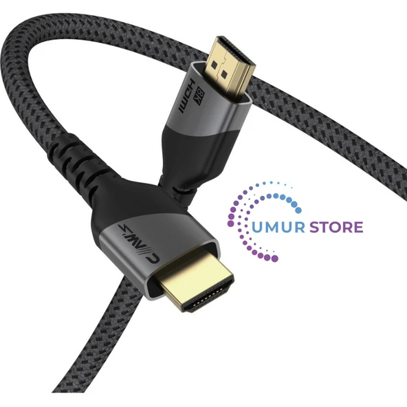 8K UHD HDMI 2.1 48 Gbps / 24K Gold / Alüminyum Gövdeli 8K 60Hz-4K 120Hz-2K 240HZ-FHD 240Hz Destekli Premium HDMI - Resim 3